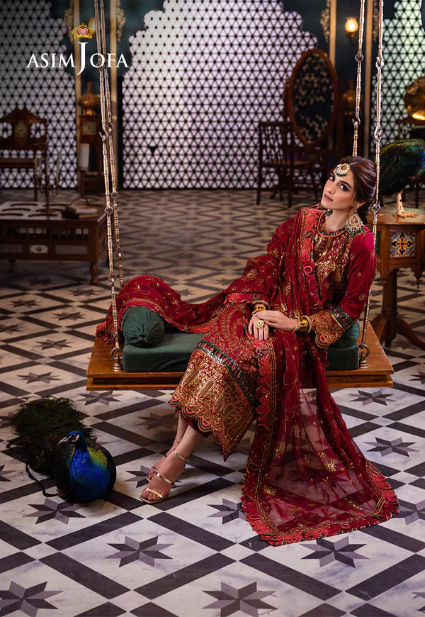 Asim Jofa | Fasana e Ishq Eid Luxury Lawn | AJFI-21 - House Of Anaya