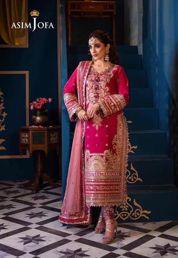 Asim Jofa | Fasana e Ishq Eid Luxury Lawn | AJFI-18 - House Of Anaya