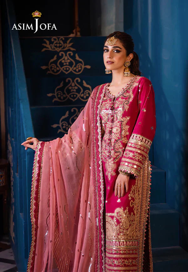 Asim Jofa | Fasana e Ishq Eid Luxury Lawn | AJFI-18 - House Of Anaya