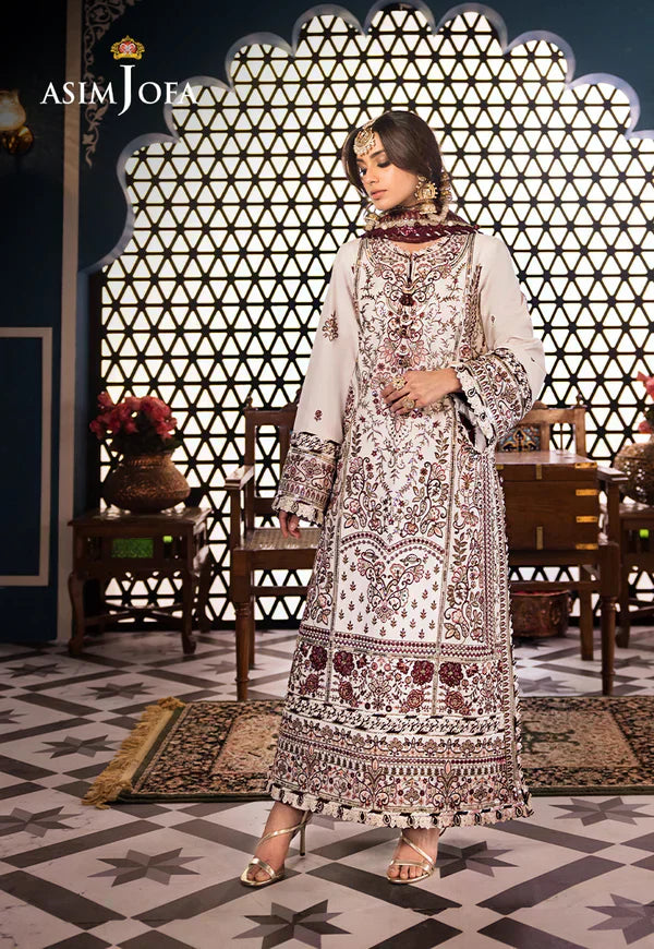 Asim Jofa | Fasana e Ishq Eid Luxury Lawn | AJFI-13 - House Of Anaya