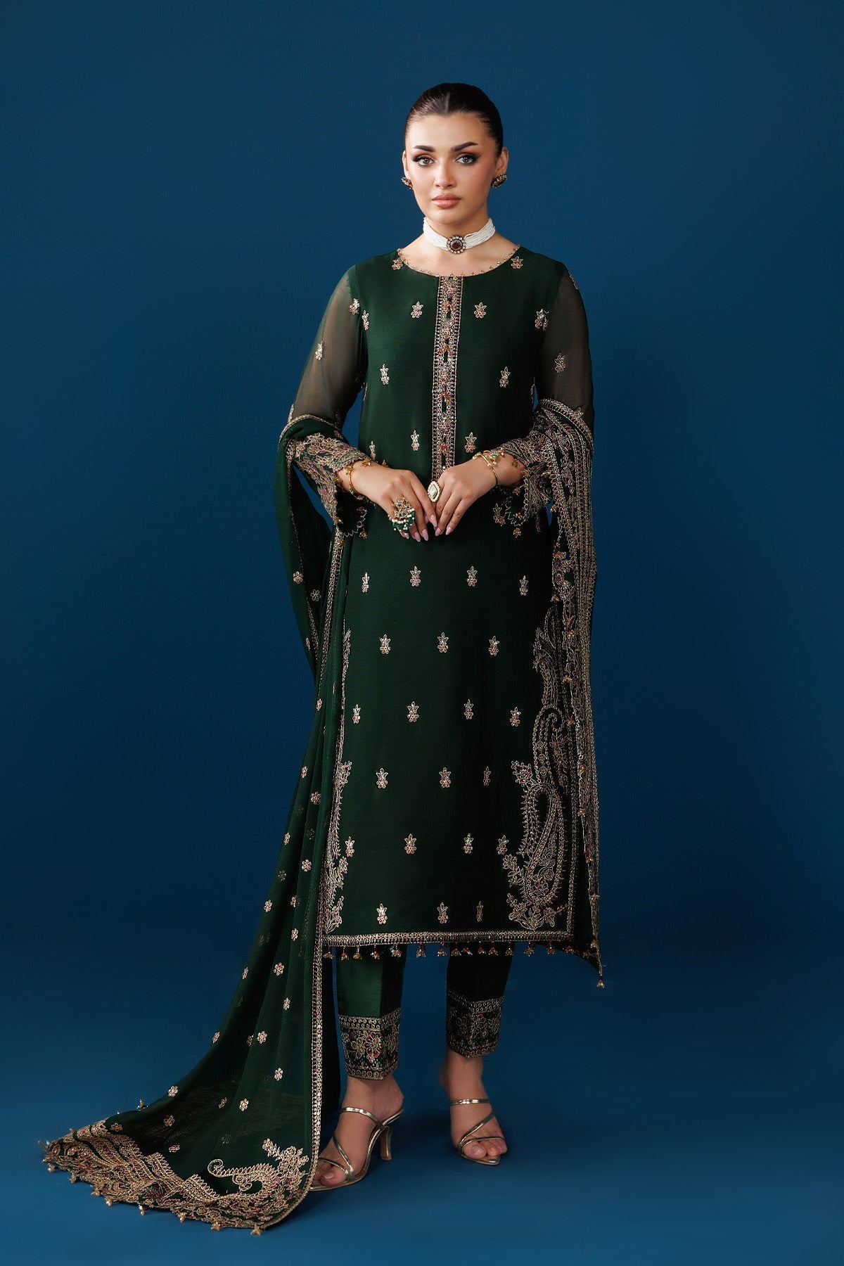 Alizeh | Dua Formals 26 | AF-DUA-3032-Regal Green