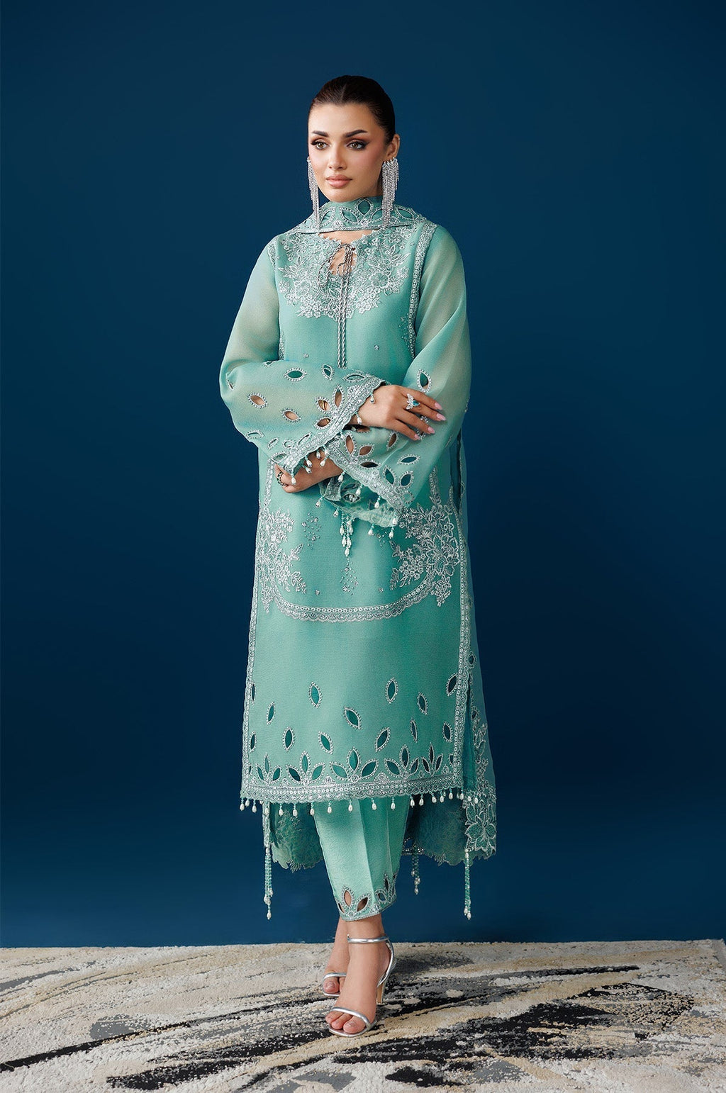 Alizeh | Dua Formals 26 | AF-DUA-3034-Sea Glass