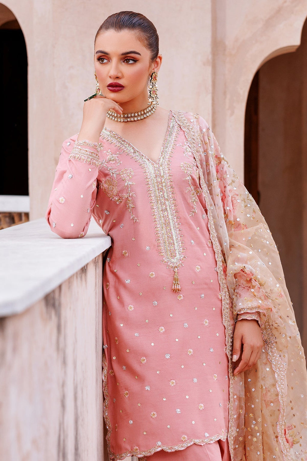 Mina Kashif | Shahbano Luxury Pret 24 | Amber - House Of Anaya