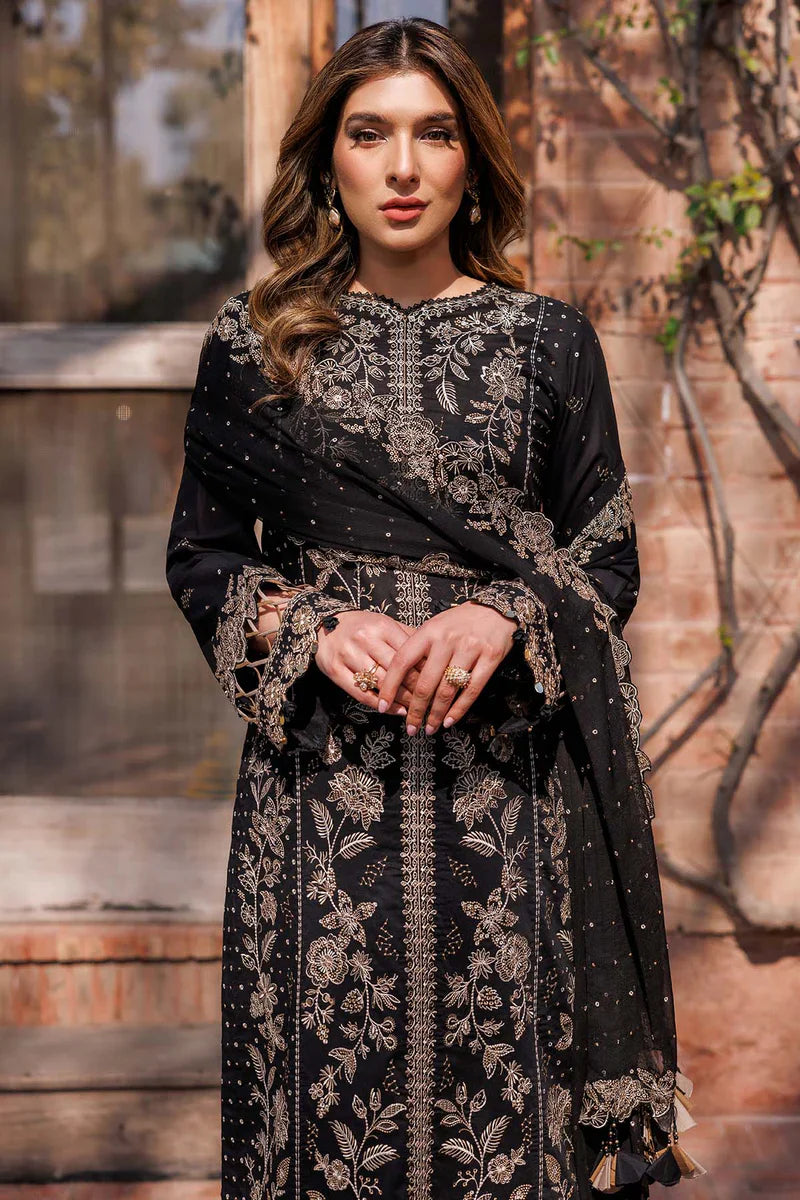 Farasha | Summer Weaves Embroidered lawn'26 | Raven Aura