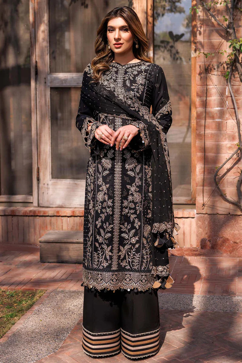 Farasha | Summer Weaves Embroidered lawn'26 | Raven Aura
