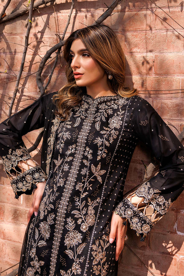 Farasha | Summer Weaves Embroidered lawn'26 | Raven Aura