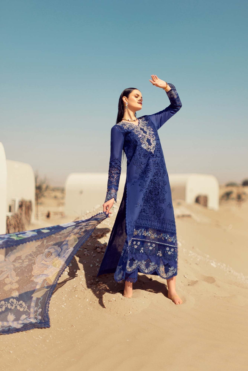 Noor By Saadia Asad | Eid Handwork Laserkari Lawn 24 | D12 - House Of Anaya