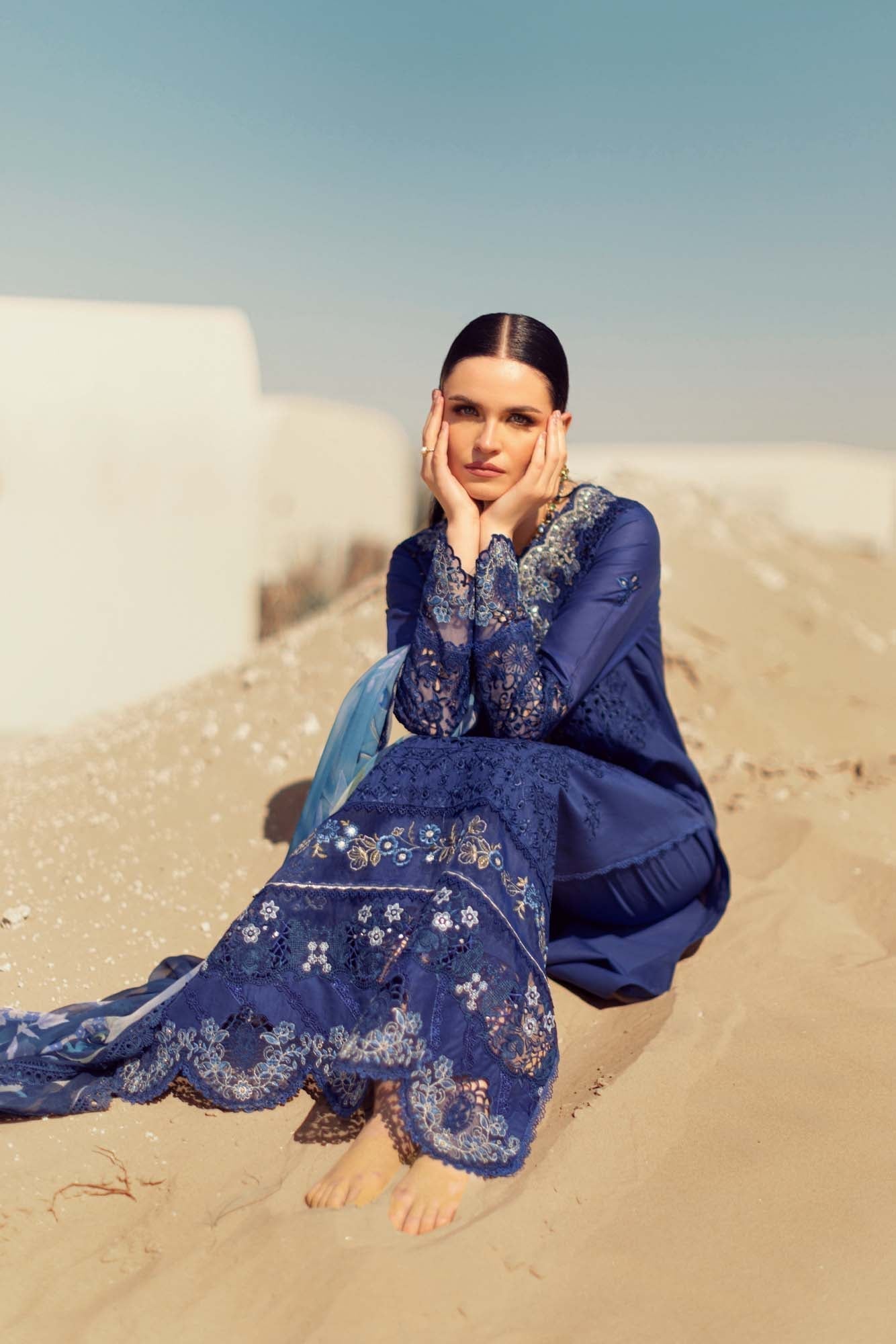 Noor By Saadia Asad | Eid Handwork Laserkari Lawn 24 | D12 - House Of Anaya