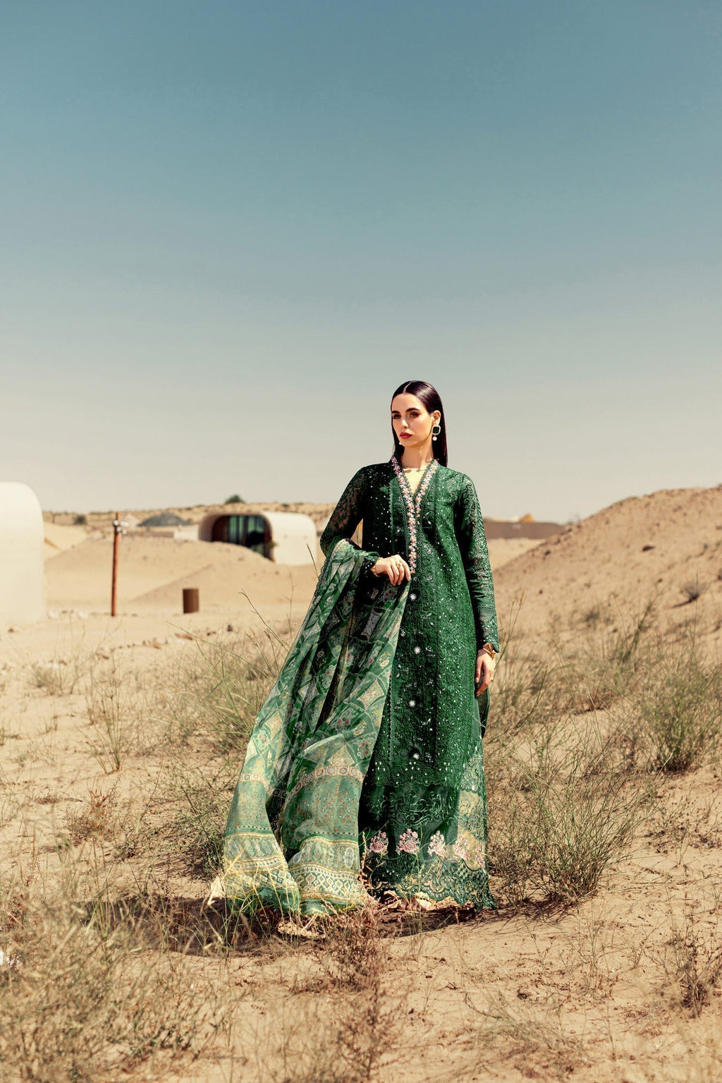Noor By Saadia Asad | Eid Handwork Laserkari Lawn 24 | D8 - House Of Anaya
