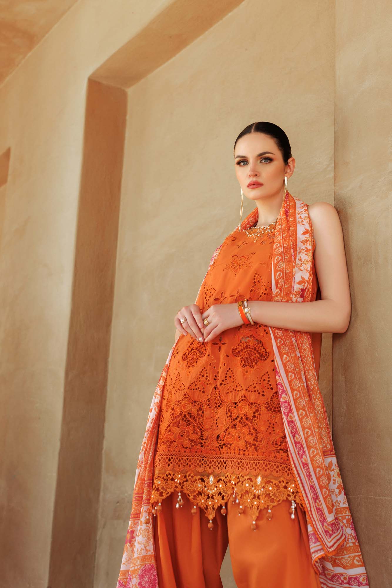 Noor By Saadia Asad | Eid Handwork Laserkari Lawn 24 | D11 - House Of Anaya