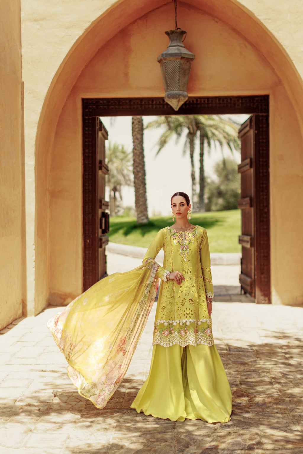 Noor By Saadia Asad | Eid Handwork Laserkari Lawn 24 | D1 - House Of Anaya