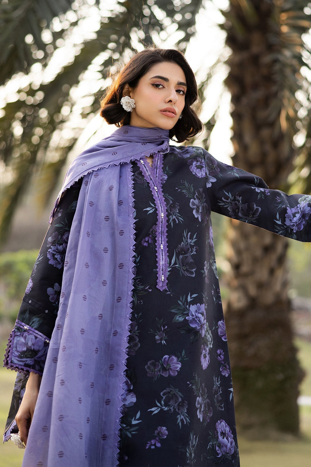 Alizeh | Sheen Lawn Prints 25 | AF-PL-6028-Bluebell