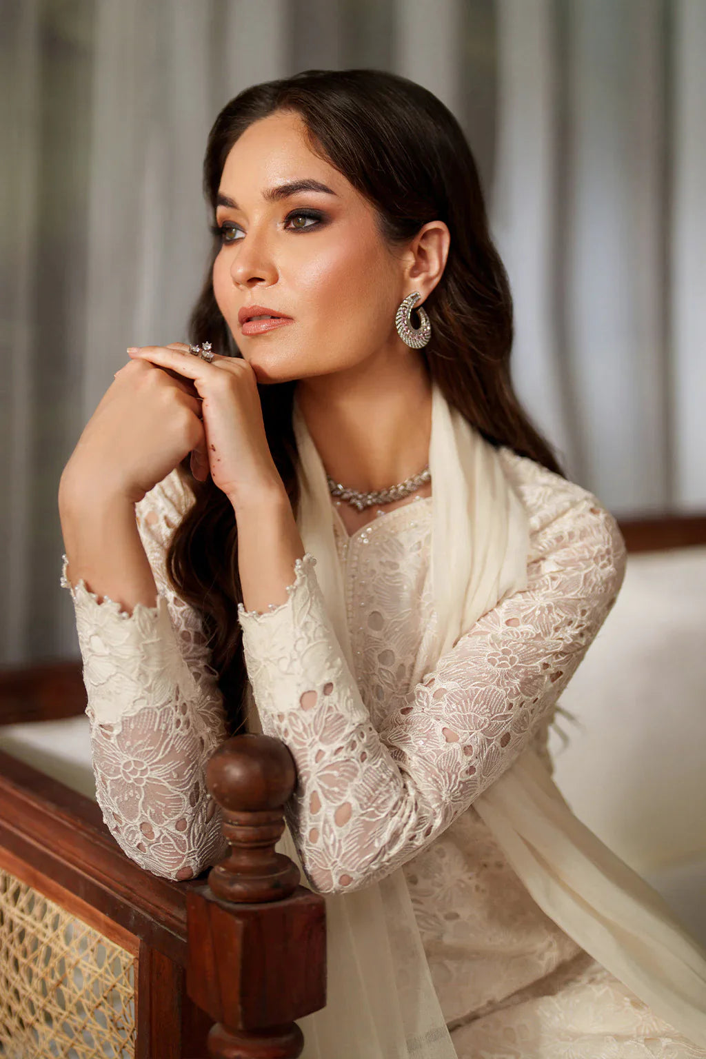 Iznik | Festive Formals | UE-532 Embroidered Chiffon