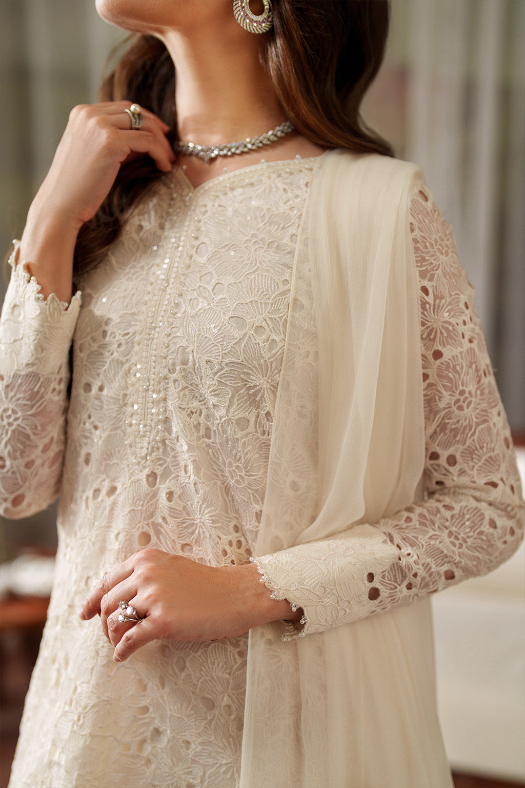 Iznik | Exclusive Formals | UE-532 Embroidered Chiffon