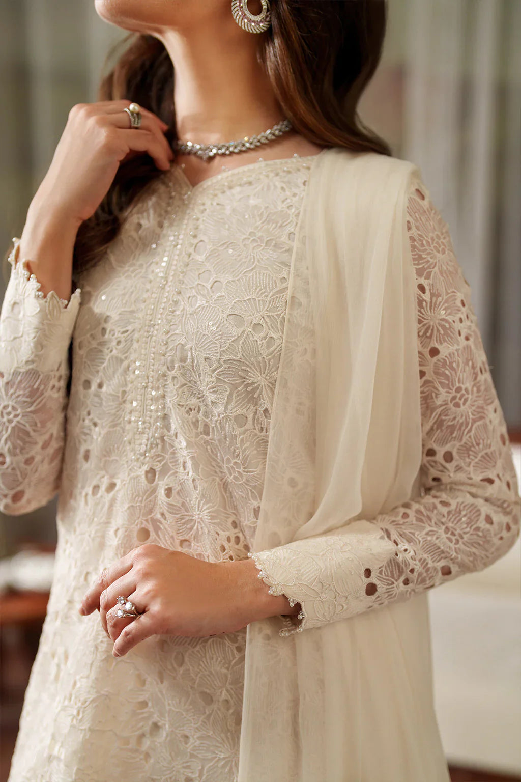 Iznik | Festive Formals | UE-532 Embroidered Chiffon