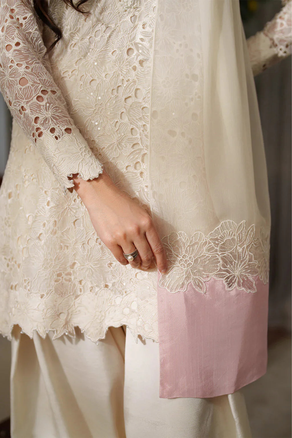 Iznik | Festive Formals | UE-532 Embroidered Chiffon