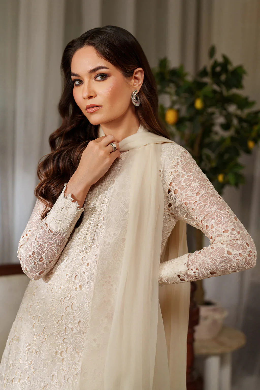 Iznik | Festive Formals | UE-532 Embroidered Chiffon