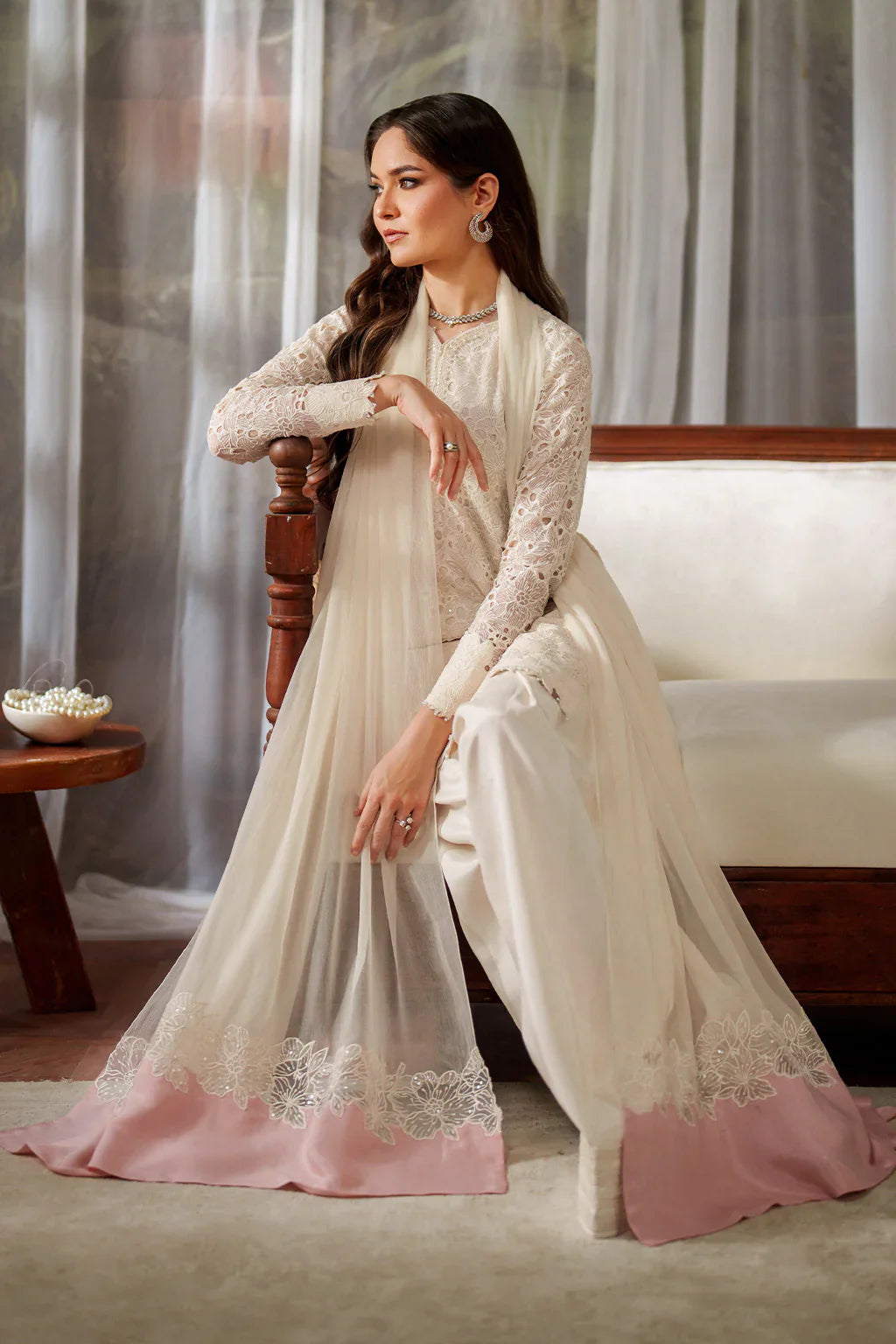 Iznik | Festive Formals | UE-532 Embroidered Chiffon