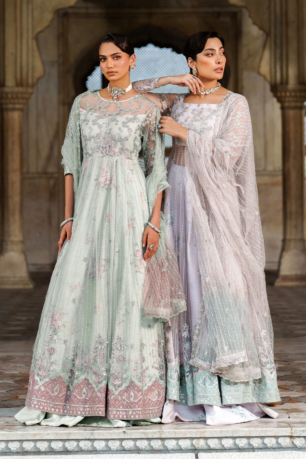Iznik | Exclusive Formals | UE-552 Embroidered Net