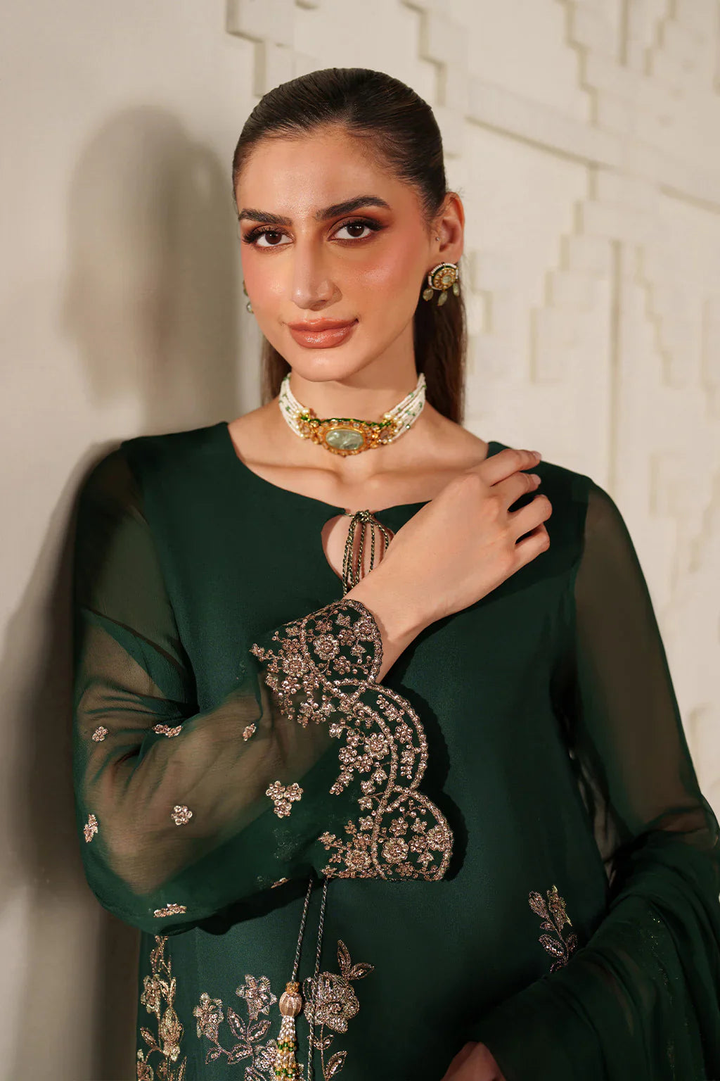 Iznik | Festive Formals | UE-619 Embroidered Chiffon