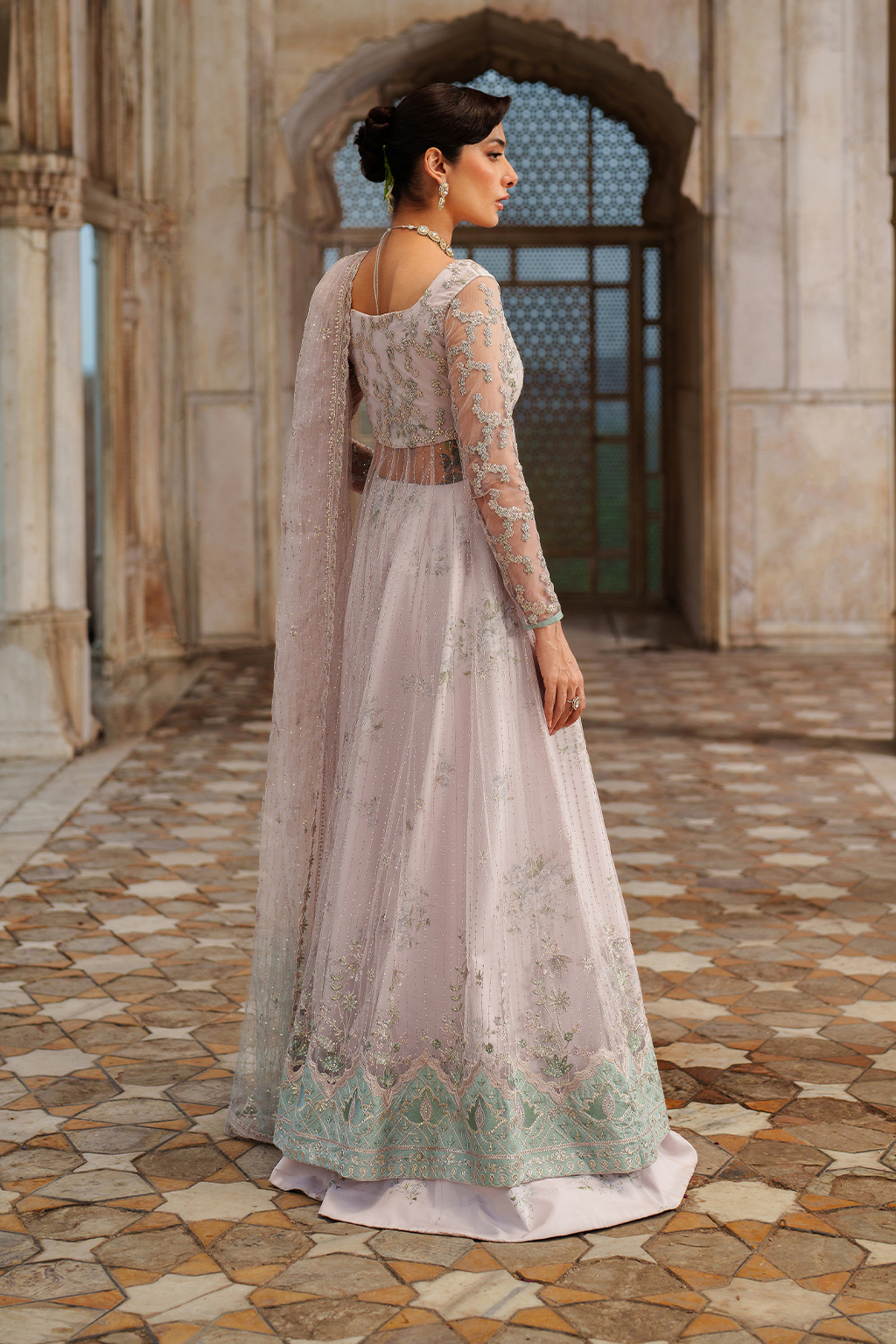 Iznik | Exclusive Formals | UE-552 Embroidered Net