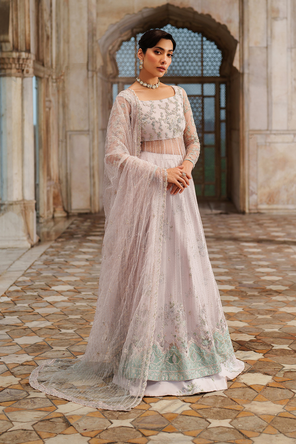 Iznik | Exclusive Formals | UE-552 Embroidered Net