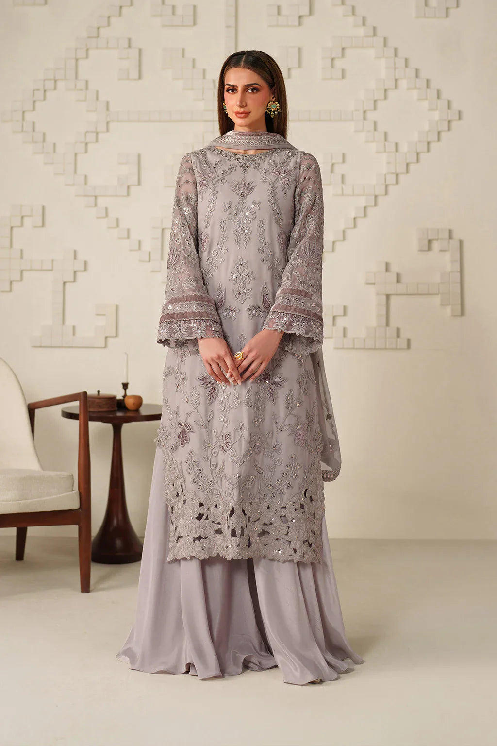 Iznik | Festive Formals | UE-618 Embroidered Chiffon