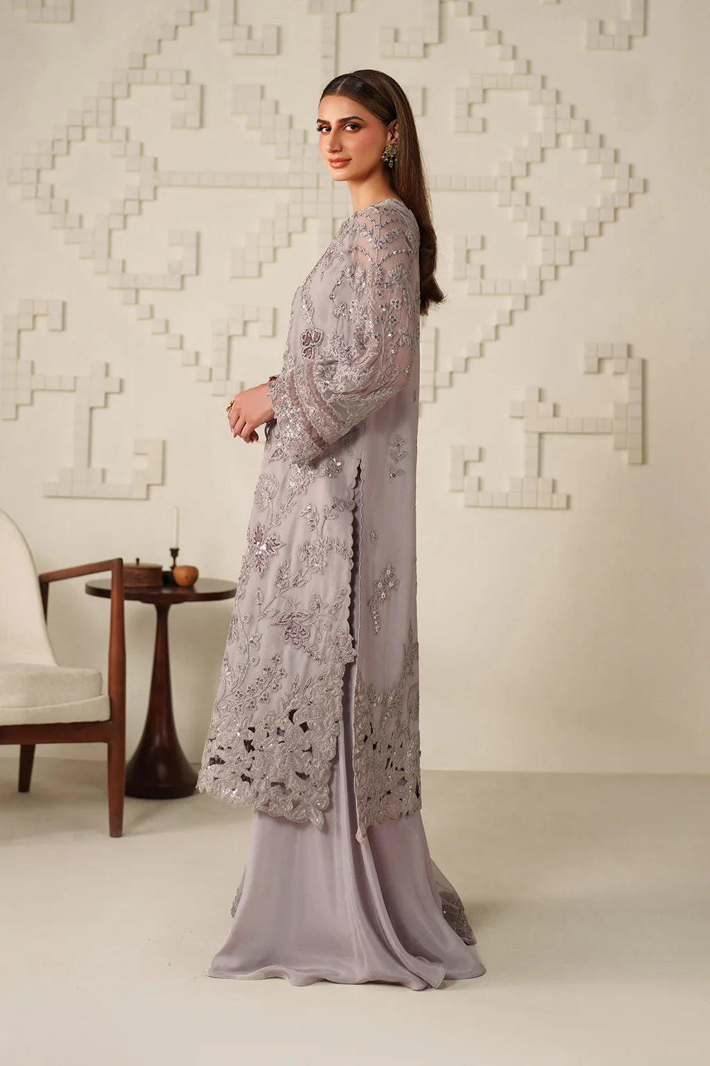 Iznik | Festive Formals | UE-618 Embroidered Chiffon