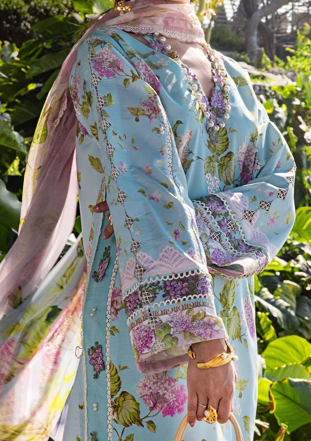 ELAF Signature Embroidered Lawn 3Pc Suit ESL-05A STARLIT HARMONY