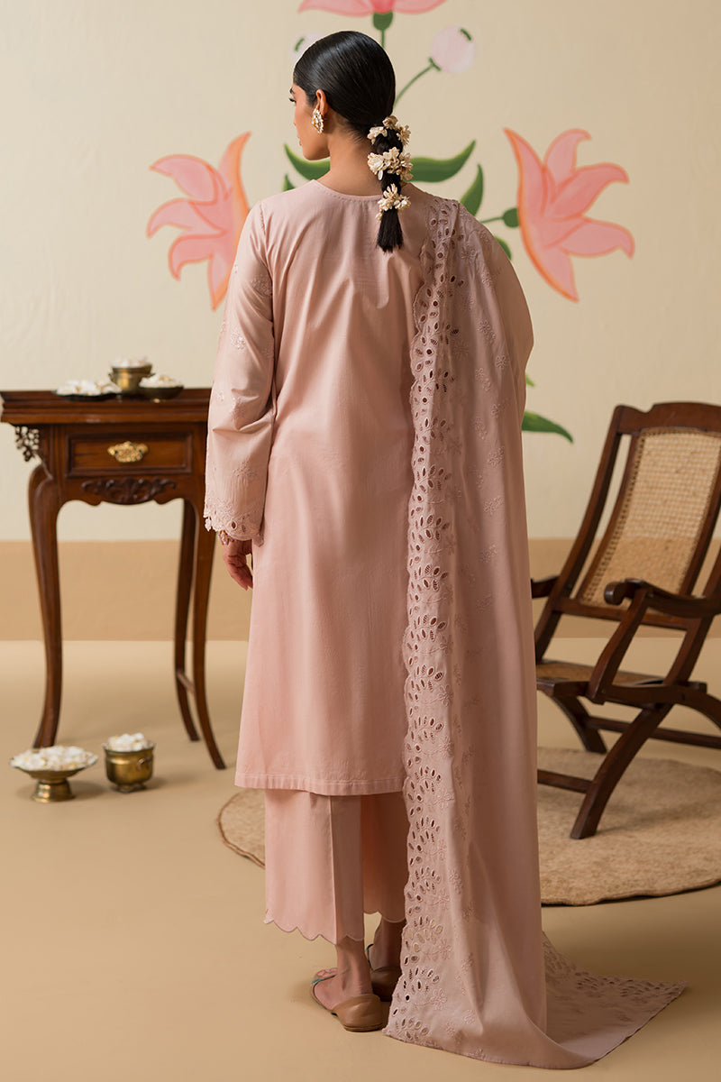 Cross Stitch | Chikankari Lawn 25 | PALE MAUVE - House Of Anaya