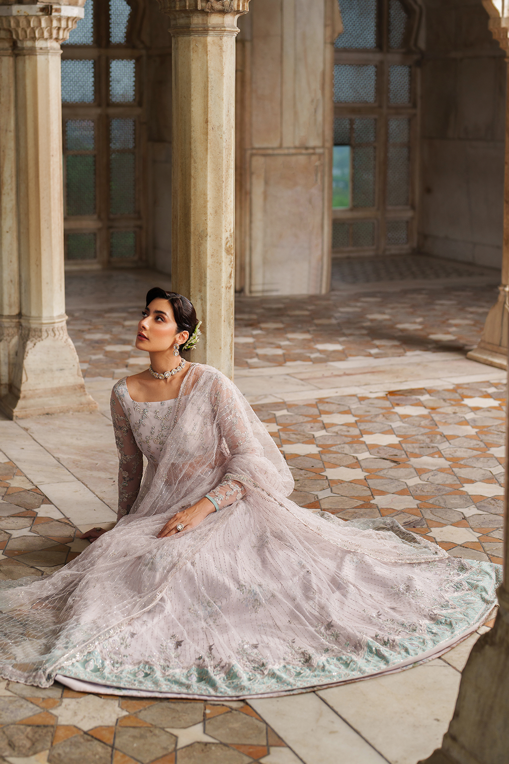 Iznik | Exclusive Formals | UE-552 Embroidered Net