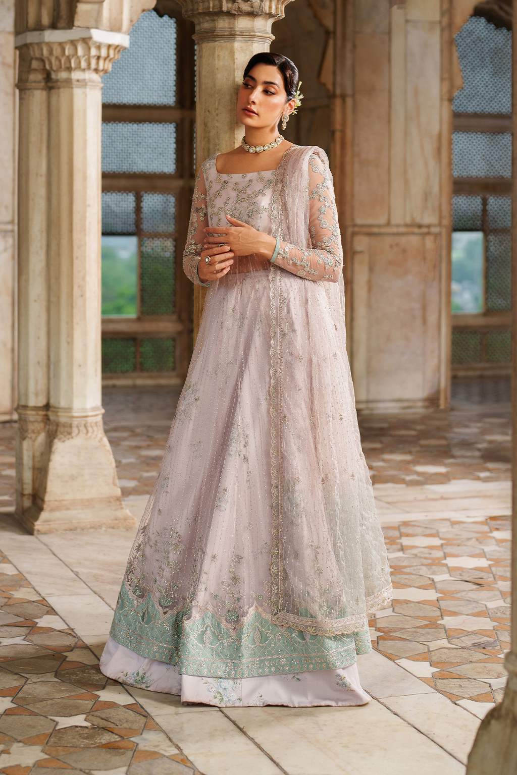 Iznik | Exclusive Formals | UE-552 Embroidered Net