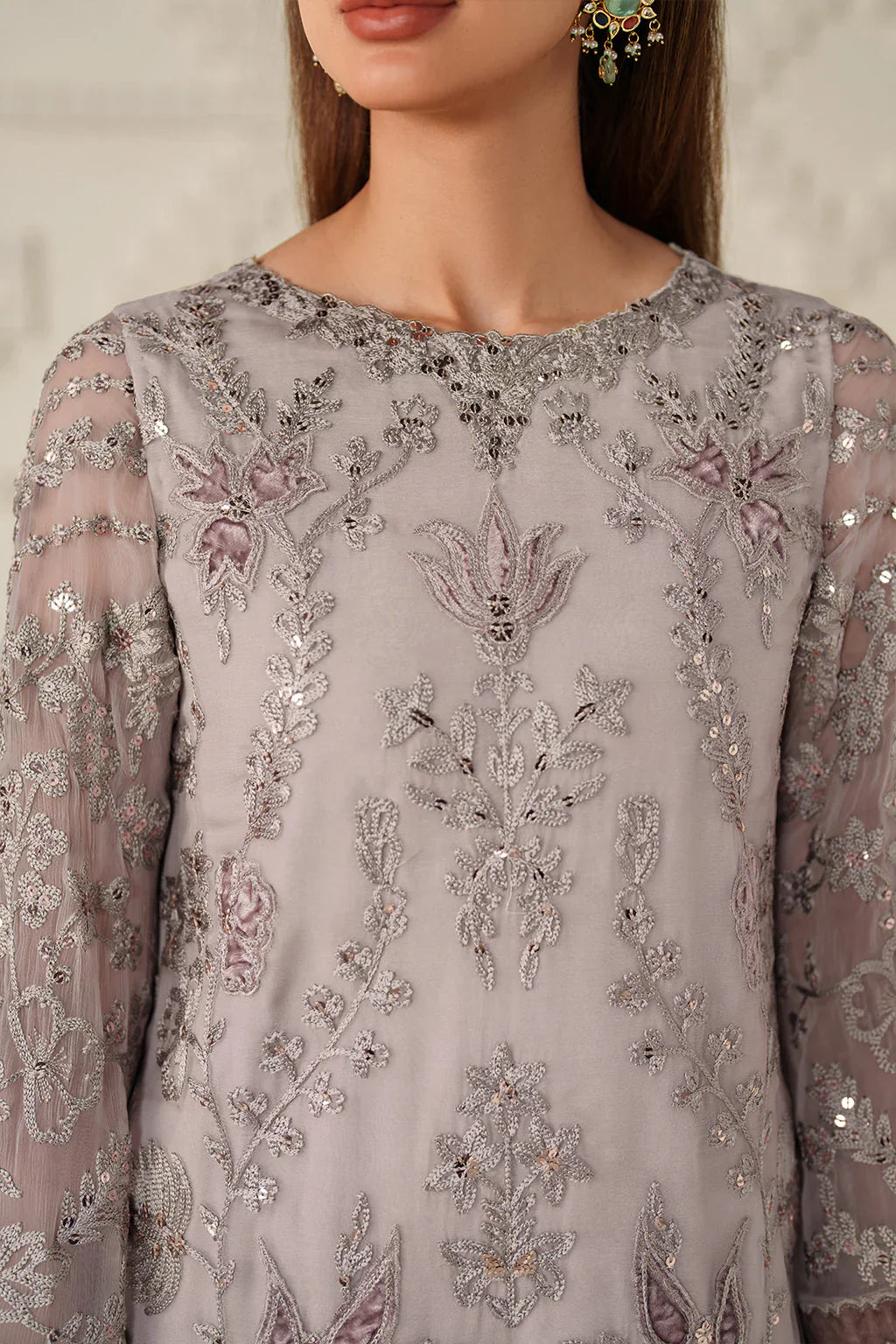 Iznik | Festive Formals | UE-618 Embroidered Chiffon