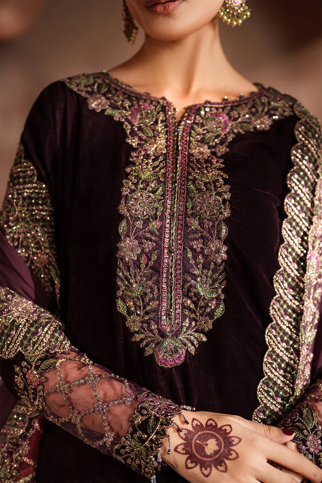 IZNIK | Raagni Velvet Formals | IV-61 Embroidered Velvet