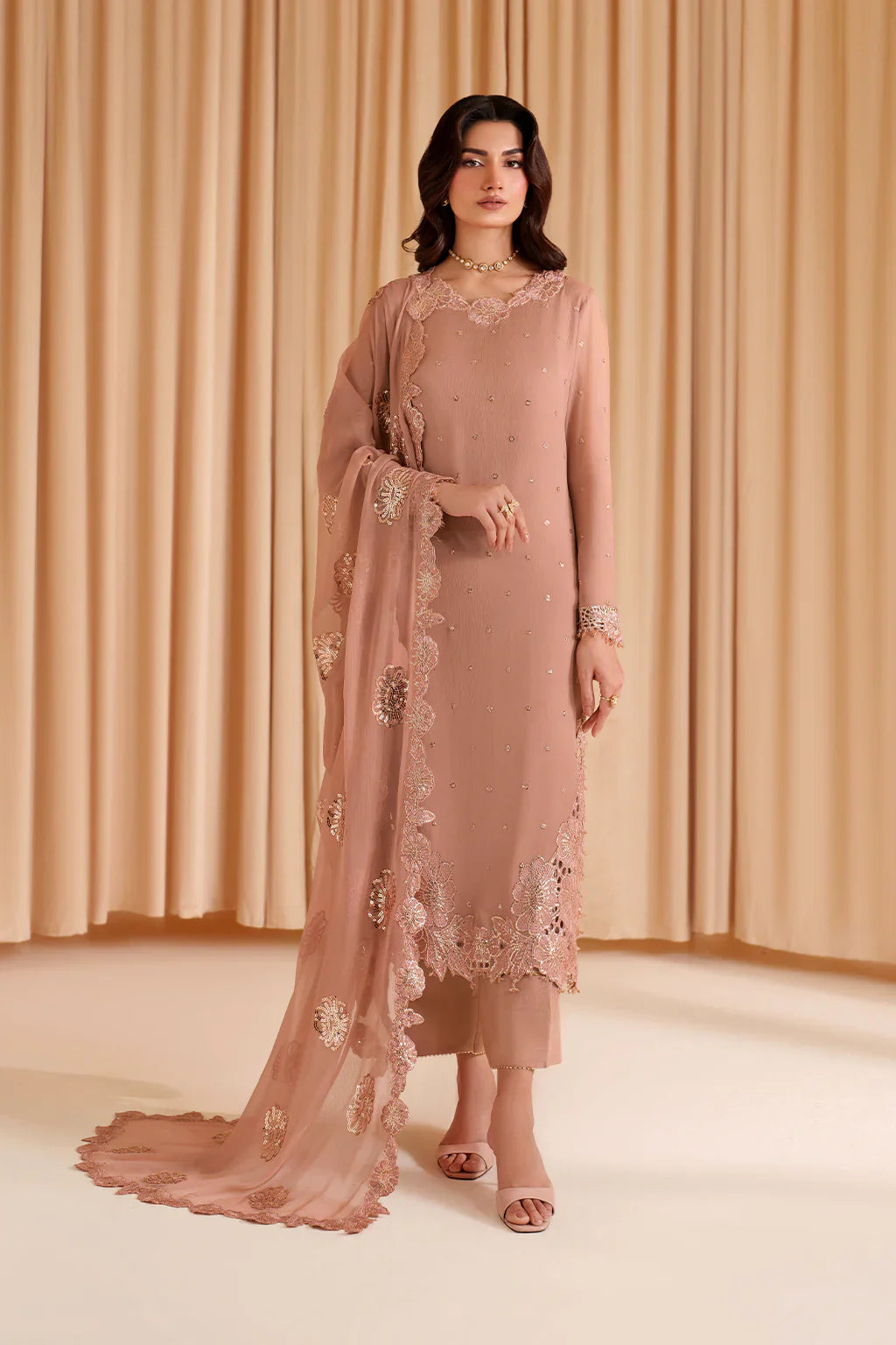 Iznik | Chinon Chiffon | CC-74 Embroidered Chiffon