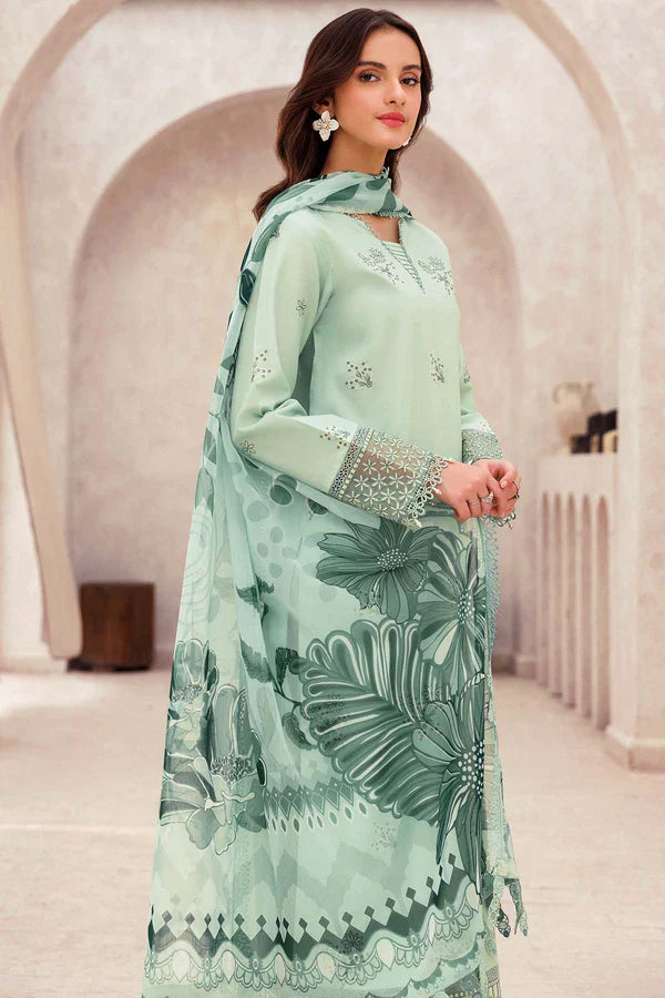 Farasha | Summer Weaves Embroidered lawn'26 | Aqua Cascade