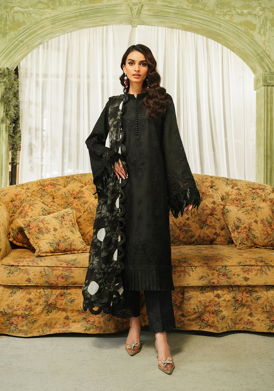 Zarqash | Tresor Luxury Lawn 24 | ZQT 005 MIDNIGHT - Riwayat-e-khas