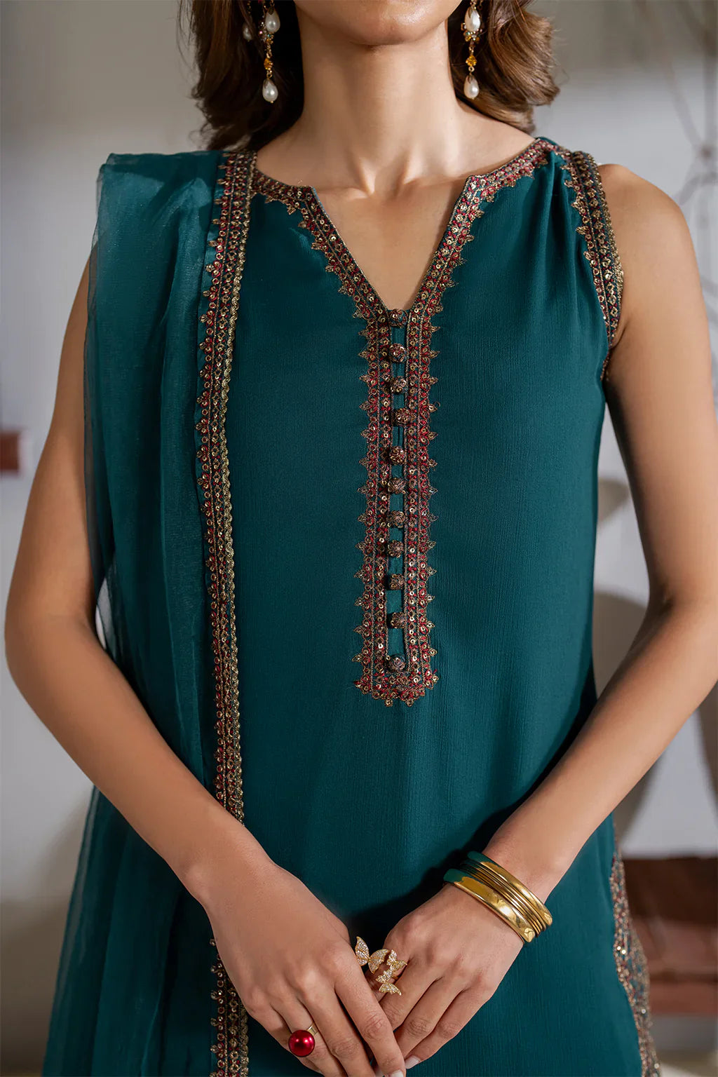 Iznik | Chinon Chiffon | CC-51 Embroidered Chiffon