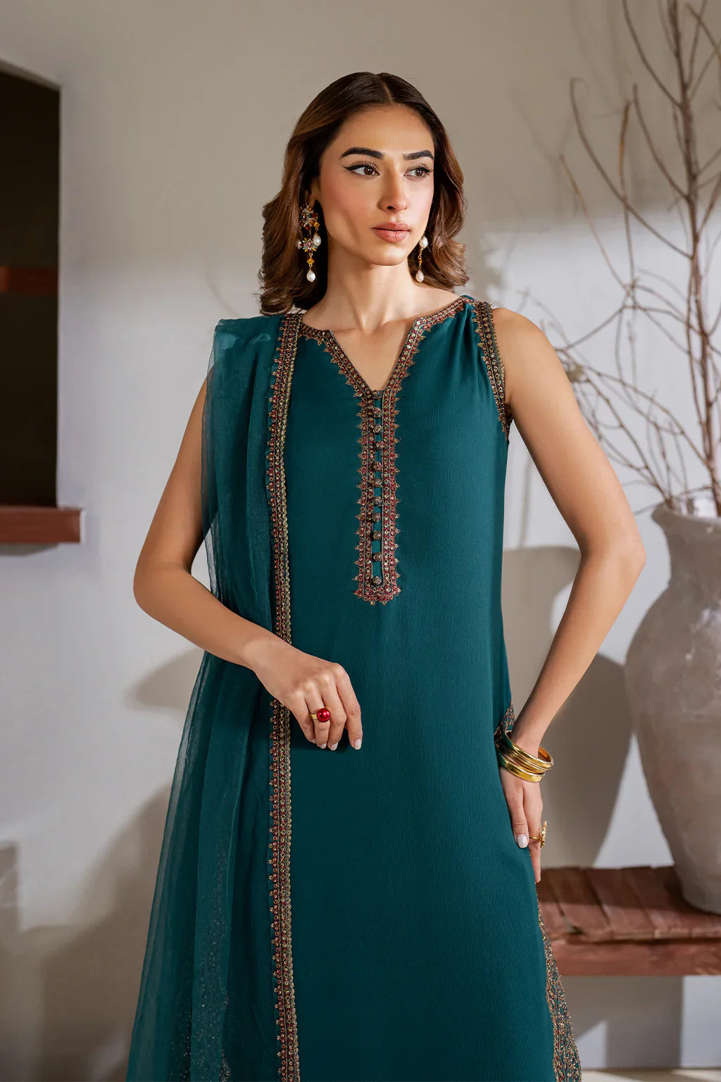 Iznik | Chinon Chiffon | CC-51 Embroidered Chiffon