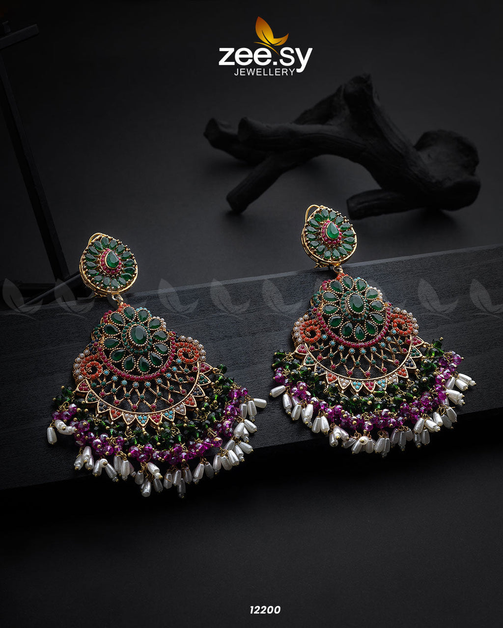 Lahza Naurattan Earrings - Libasekhas