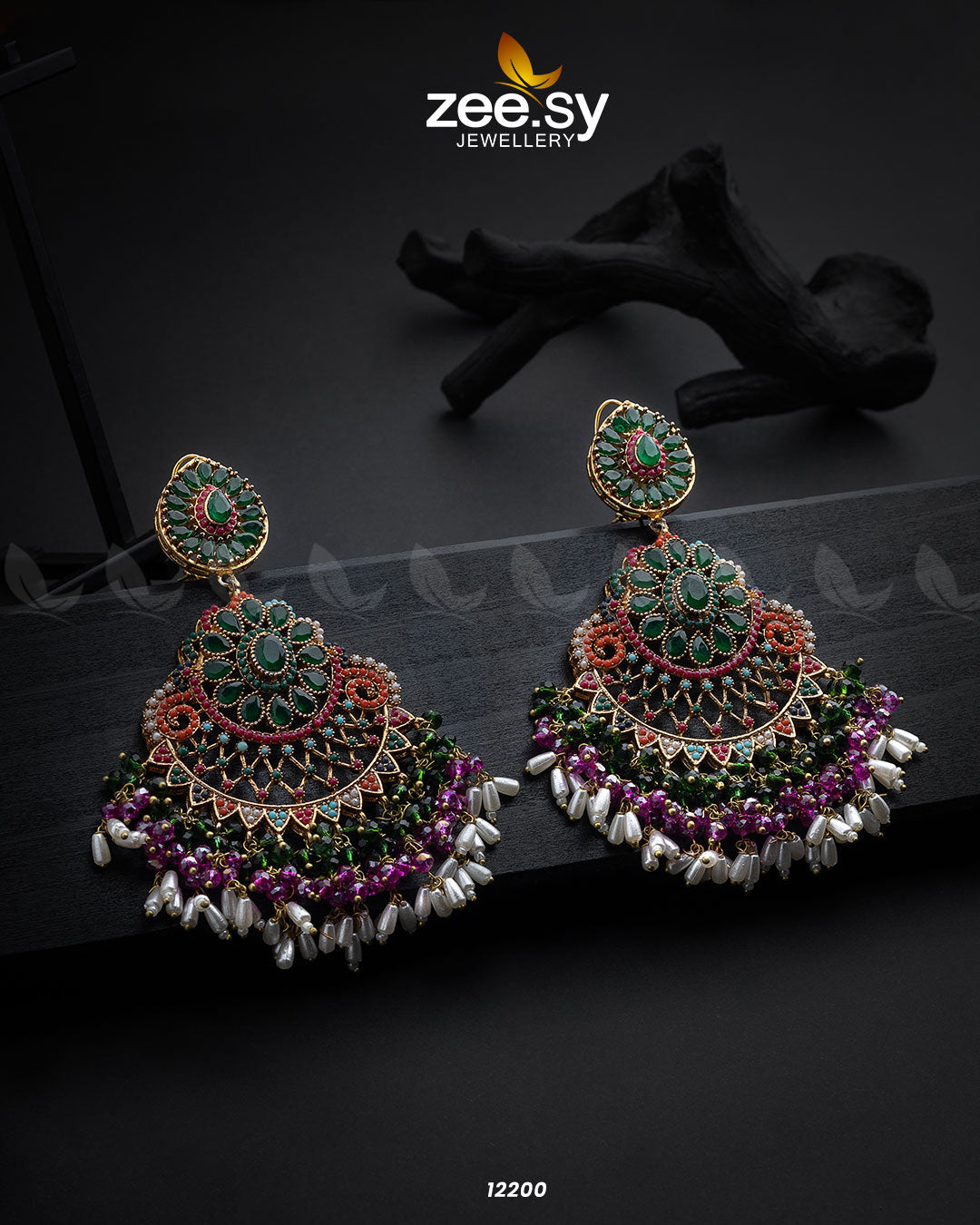 Lahza Naurattan Earrings - Libasekhas