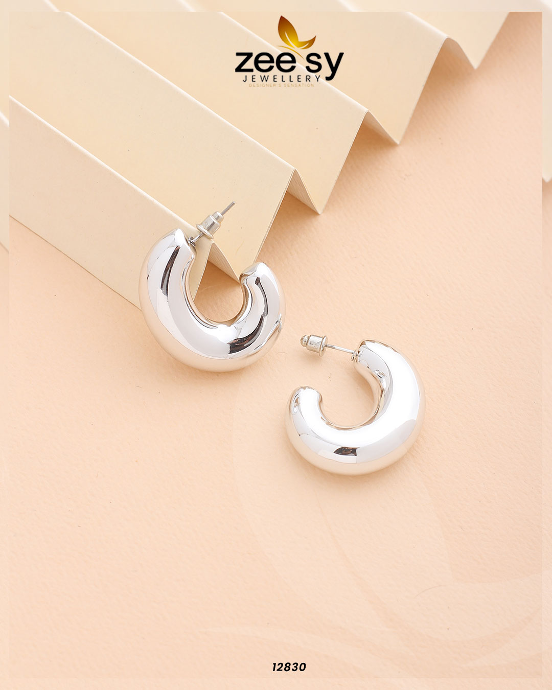 C-Type Stud Earrings - Libasekhas