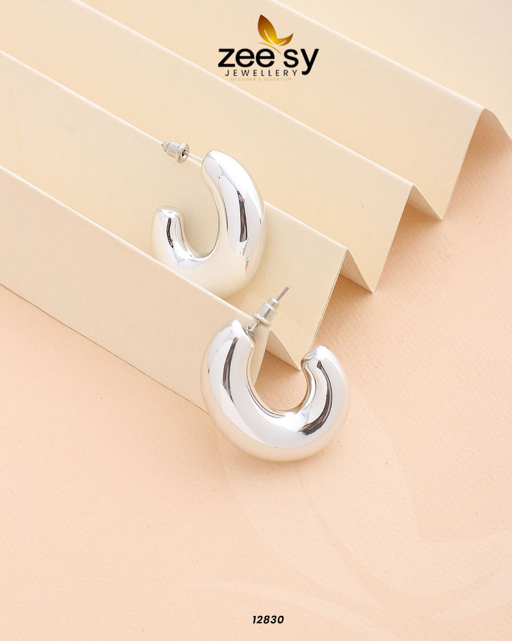 C-Type Stud Earrings - Libasekhas