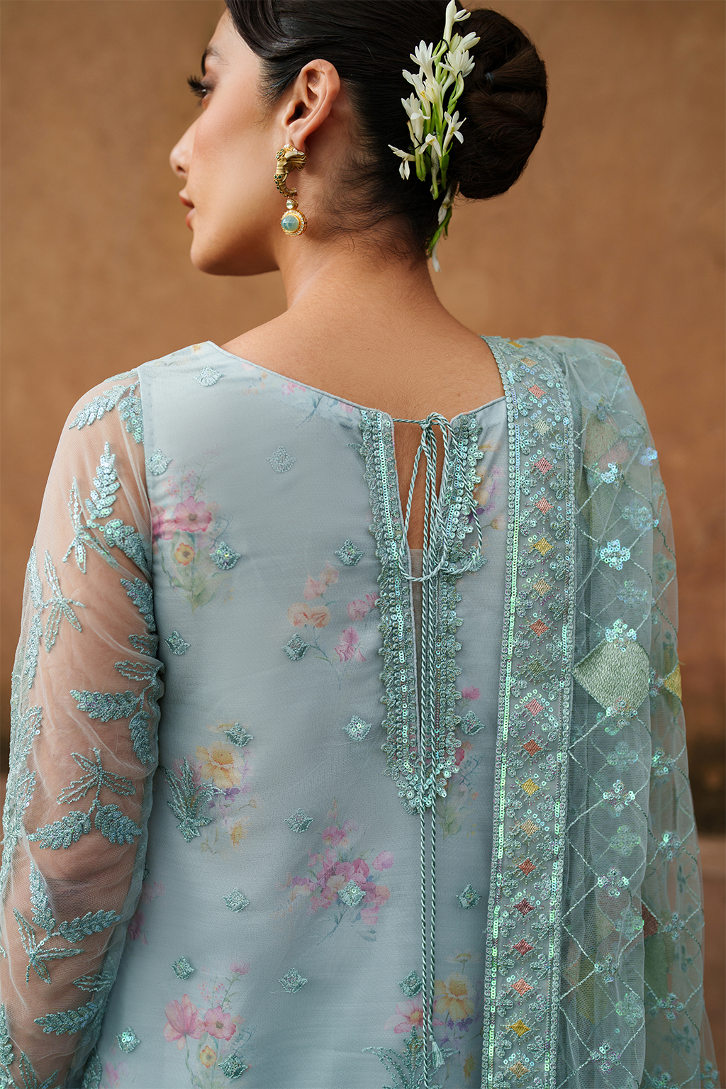 Iznik | Exclusive Formals | UE-535 Embroidered Net