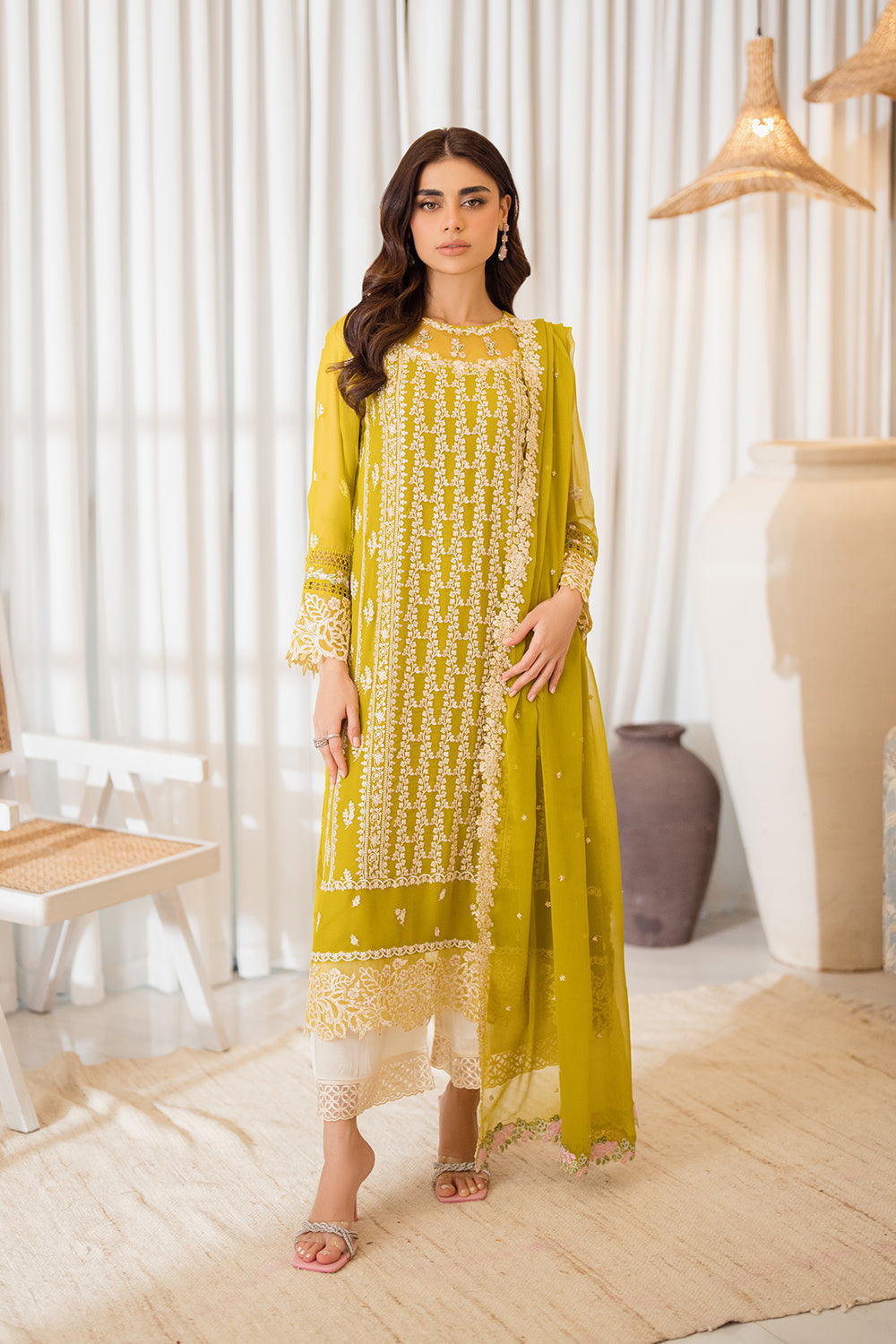 Azure | Ensembles Embroidered Formals | Amber Glow - Riwayat-e-Khas