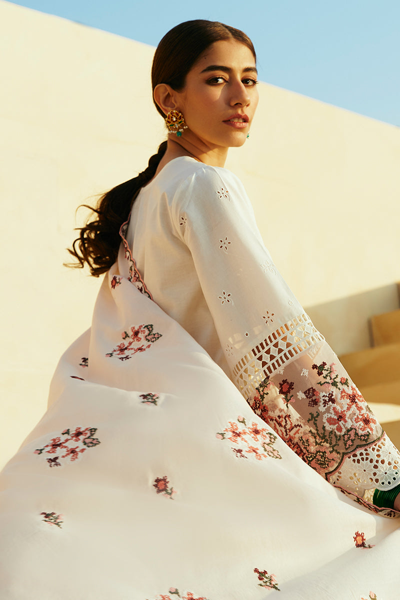 Cross Stitch | Premium Lawn 24 | PASTEL PINK - House Of Anaya