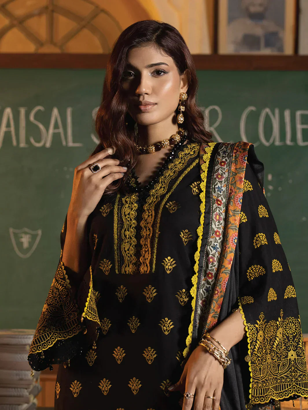 Faiza Faisal | Maya Luxury Lawn | Clara - House Of Anaya