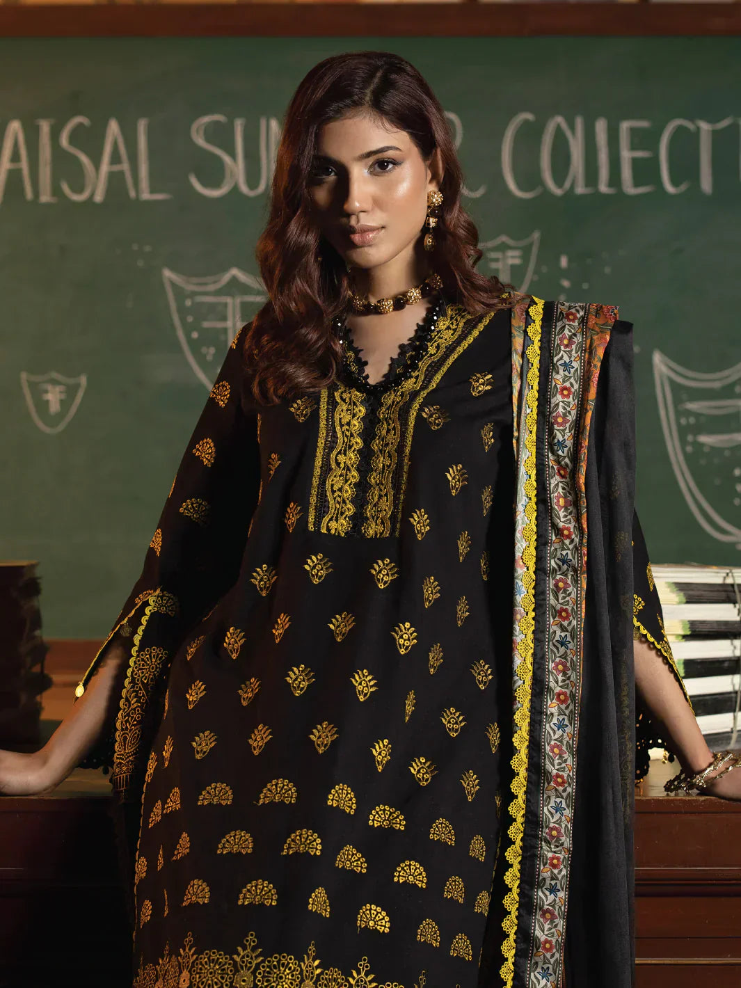 Faiza Faisal | Maya Luxury Lawn | Clara - House Of Anaya
