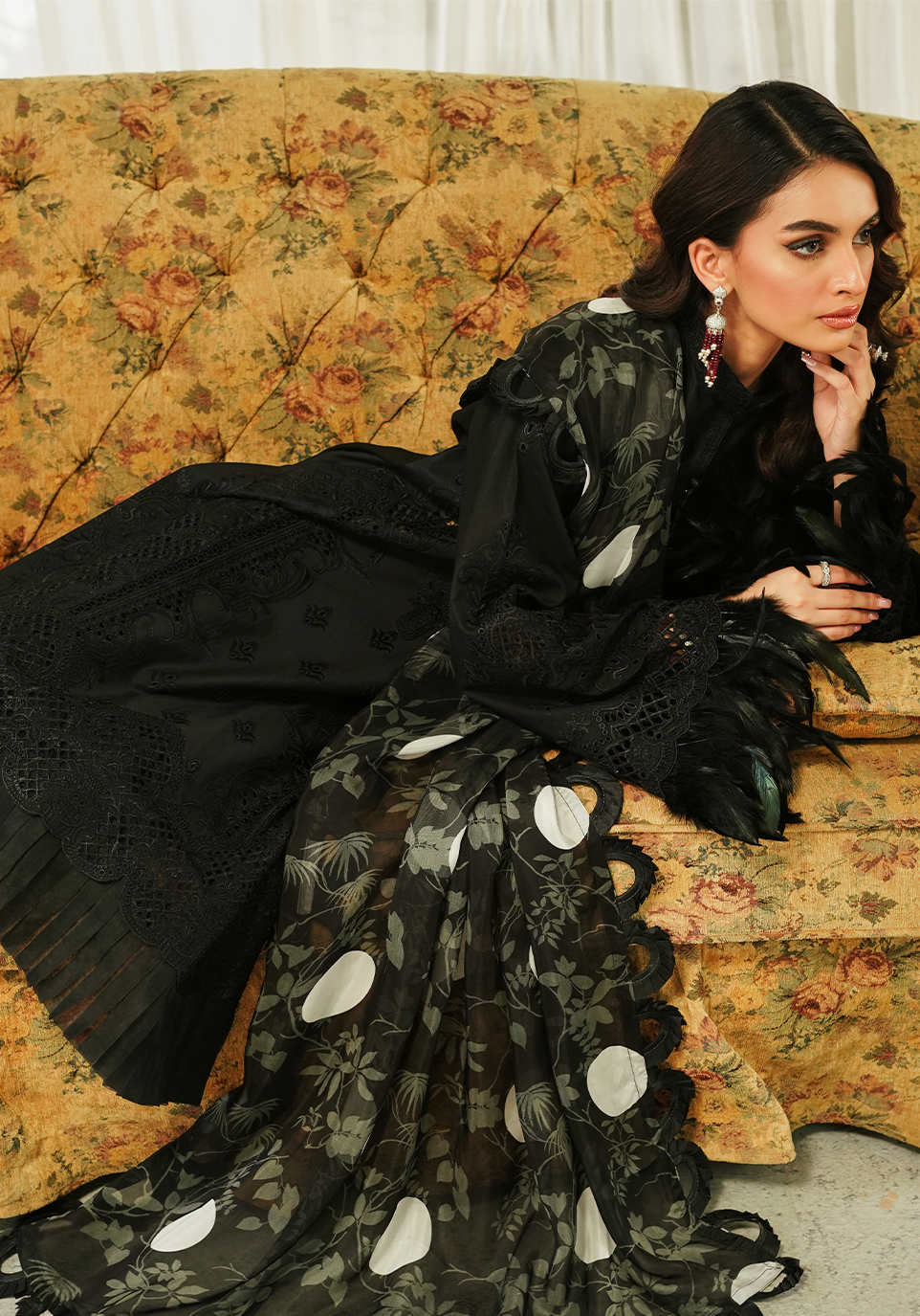 Zarqash | Tresor Luxury Lawn 24 | ZQT 005 MIDNIGHT - Riwayat-e-khas