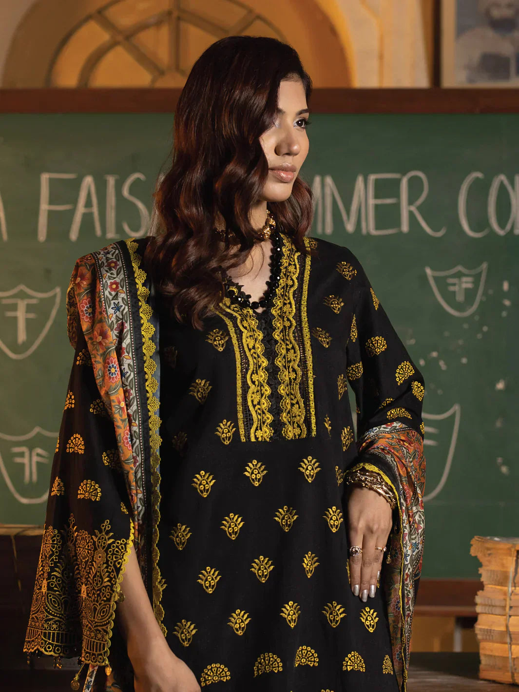 Faiza Faisal | Maya Luxury Lawn | Clara - House Of Anaya